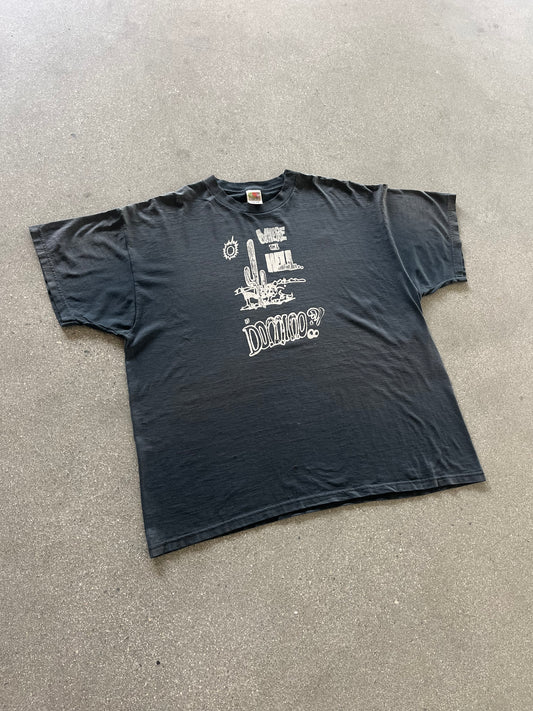 90’S FADED “WHERE THE HELL IS DOMINO?” TEE - BOXY XL