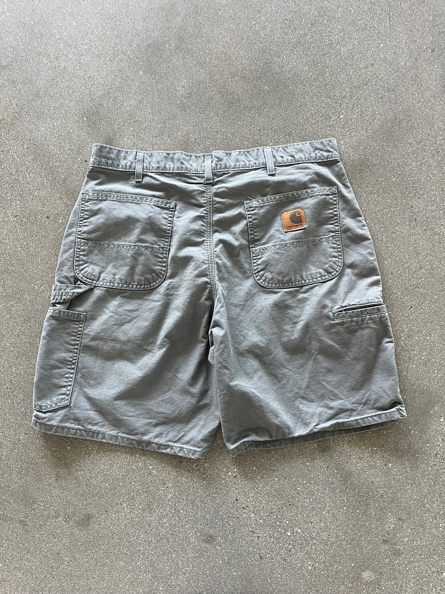 90’S CEMENT GRAY CARHARTT JORTS - 34