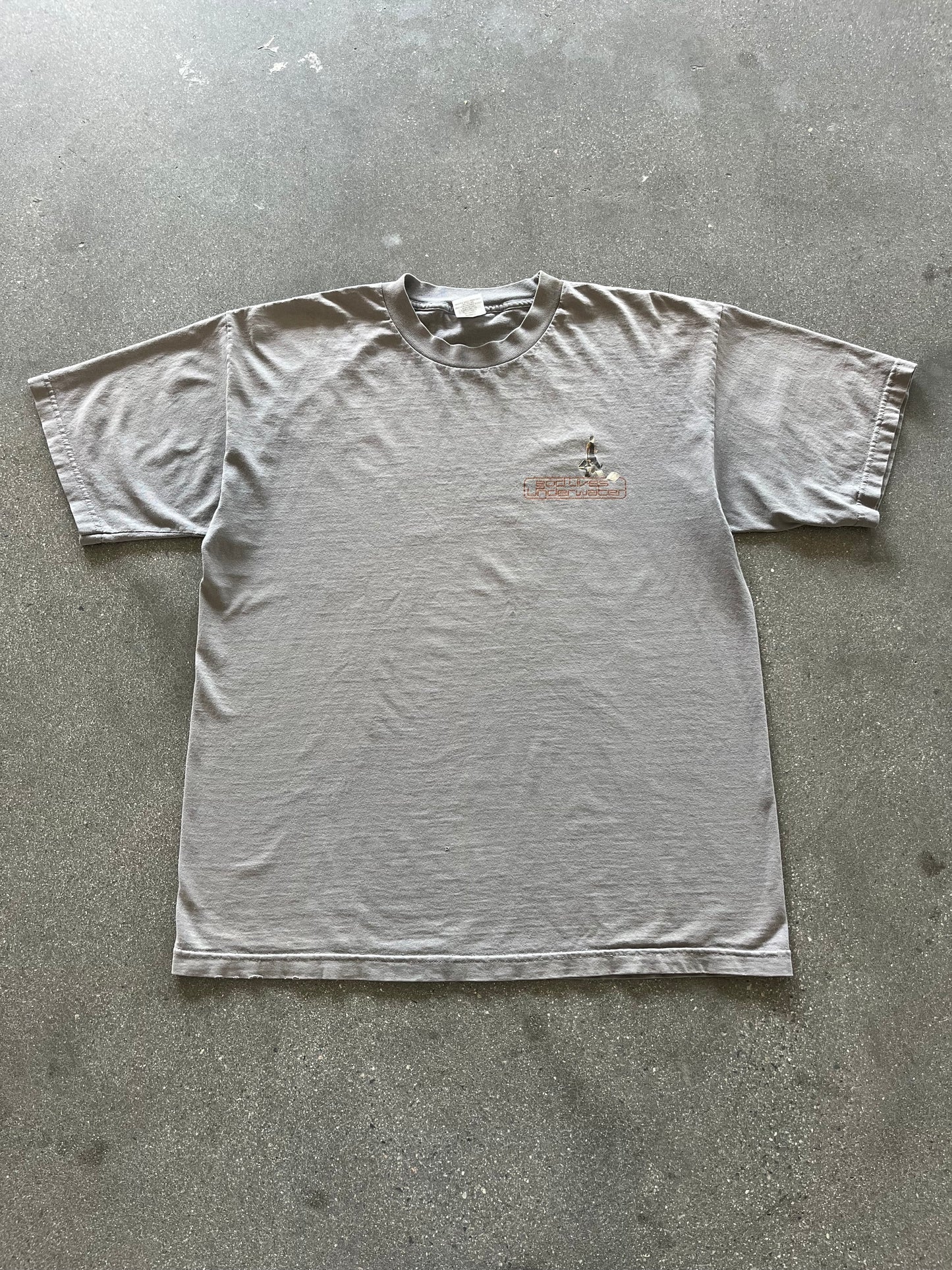 90’S CHARCOAL “GOD LIVES UNDERWATER” TEE - XL