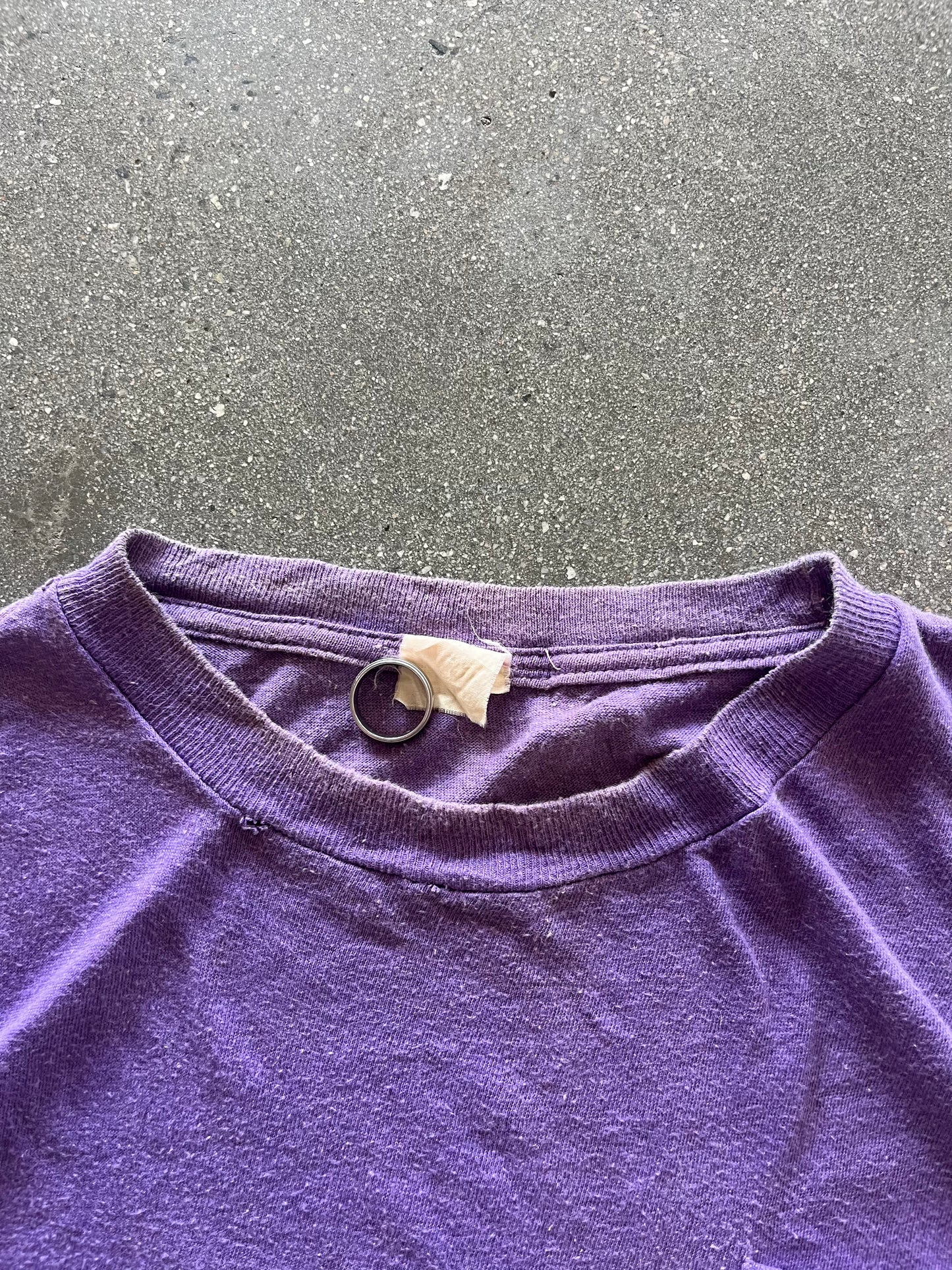 80’S FADED GRAPE SELVEDGE POCKET TEE - L/XL