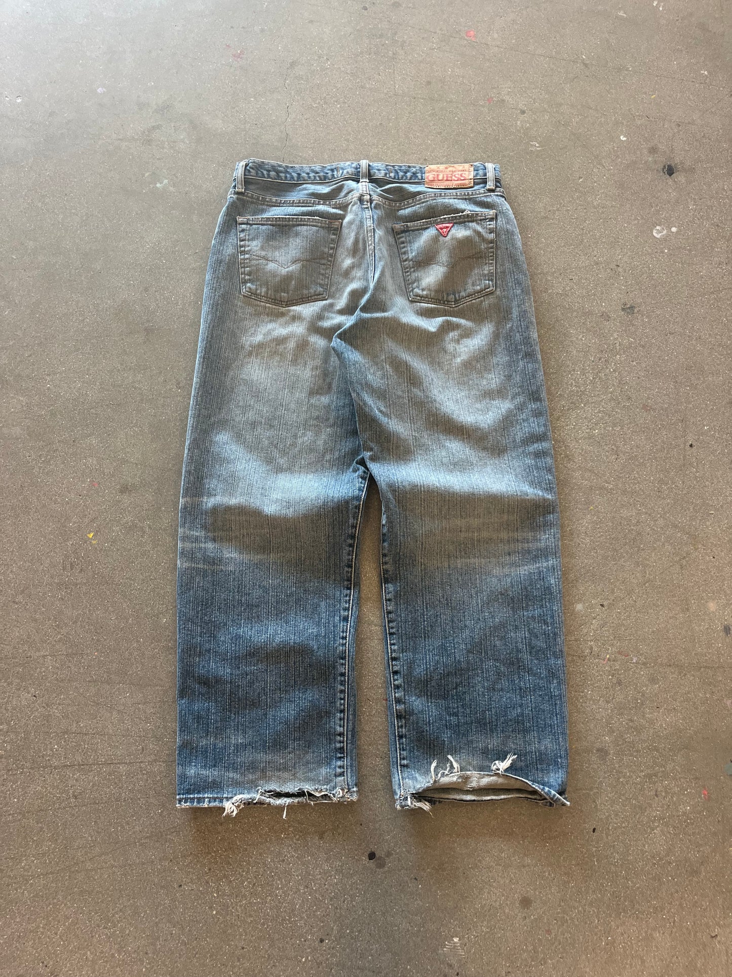 2000’S FADED WIDE LEG GUESS DENIM - 34