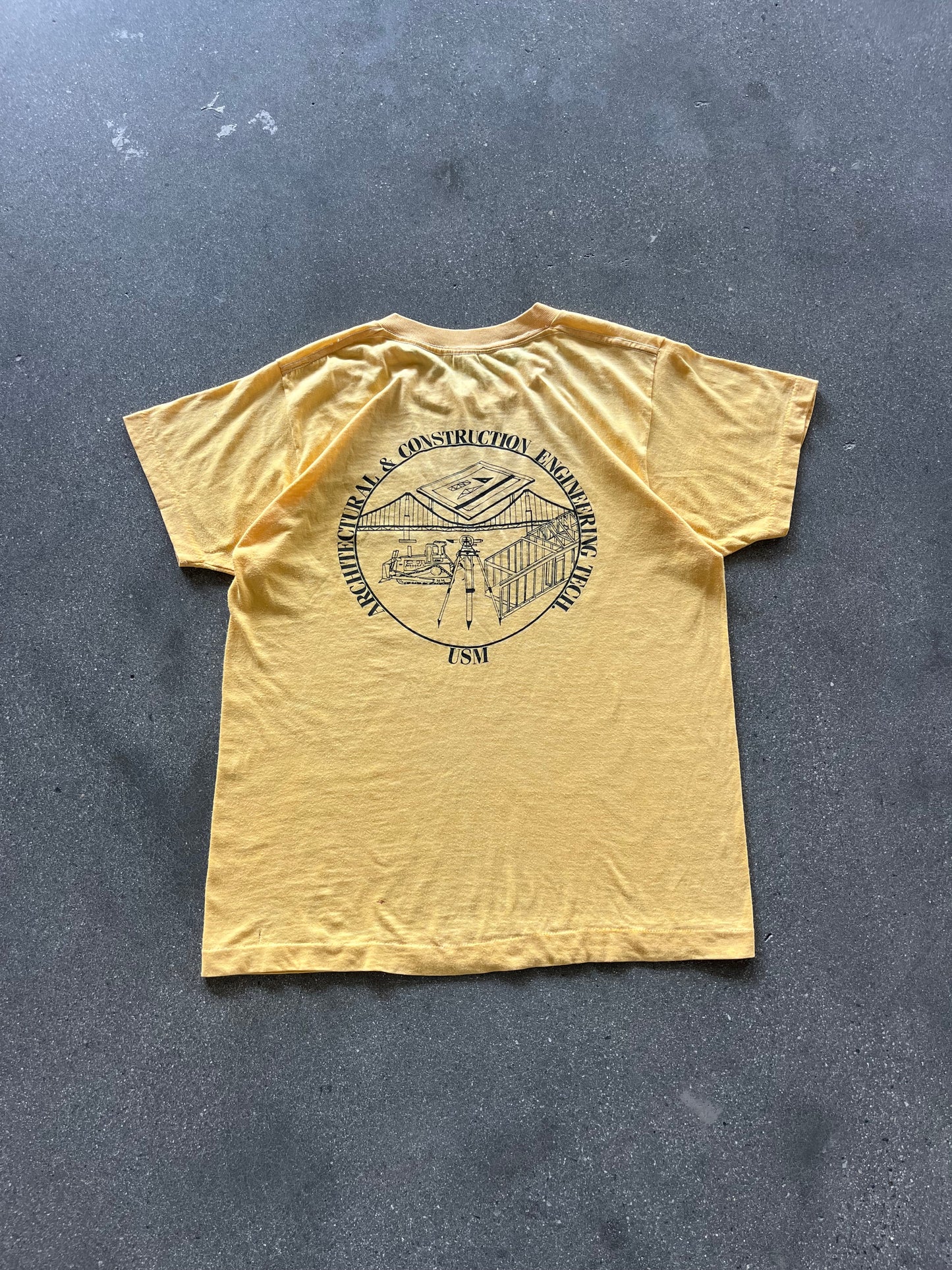 80’S “USM” MILITARY TEE - M