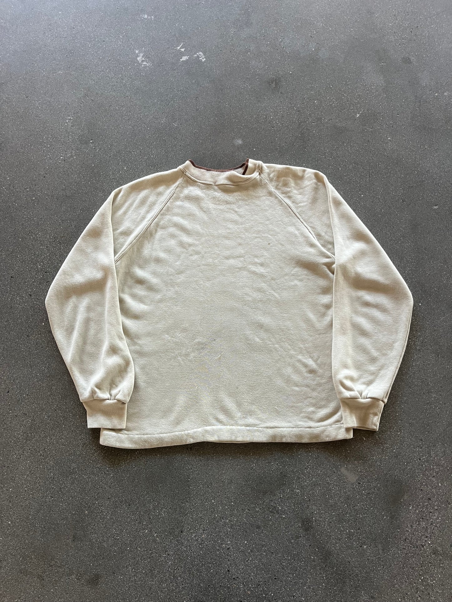 70’S CREAM RAGLAN CREWNECK - BOXY M