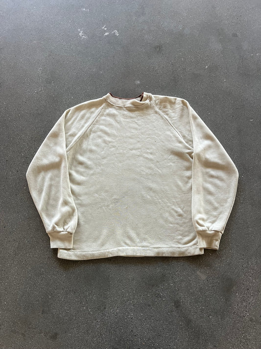 70’S CREAM RAGLAN CREWNECK - BOXY M