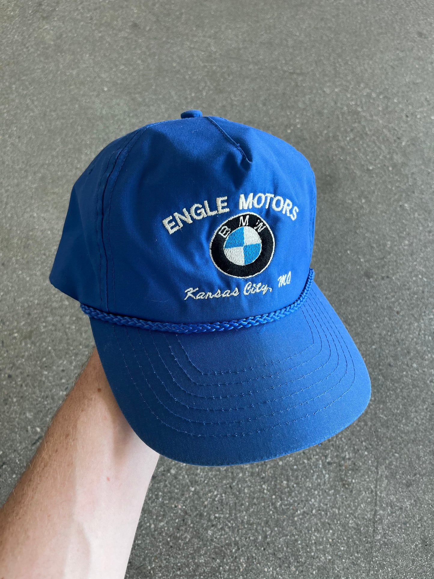 90’S BMW “ENGLE MOTORS” TRUCKER HAT - ONE SIZE