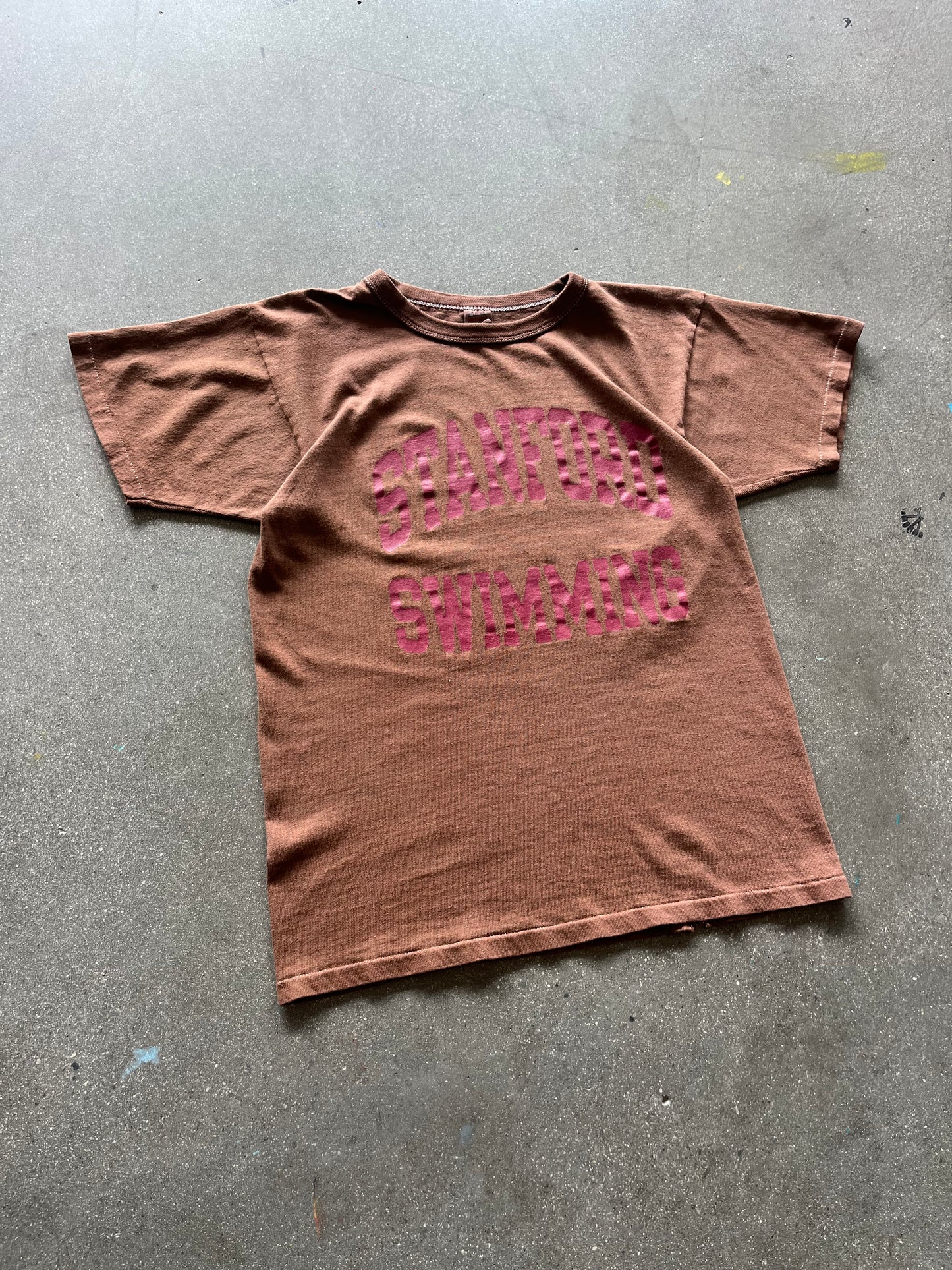 90’S BROWN “STANFORD SWIMMING” CHAMPION TEE - M