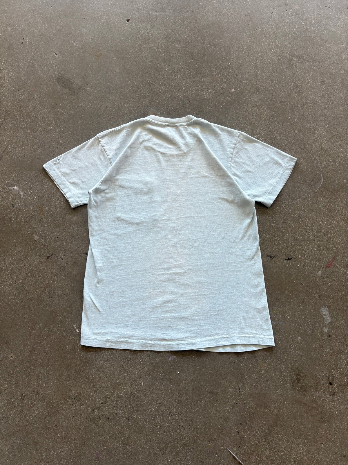 80’S JCPENNEY BABY BLUE POCKET TEE - S/M