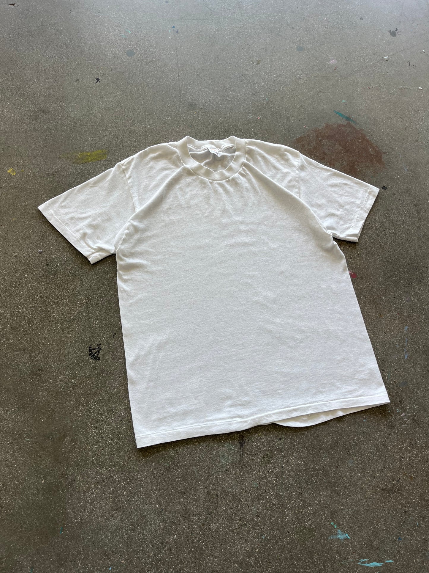 80’S WHITE BLANK TEE - M