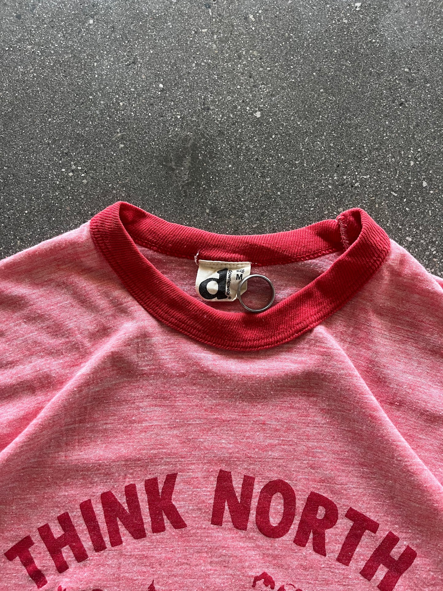 70’S SALMON “THINK NORTH!” RINGER - S/M