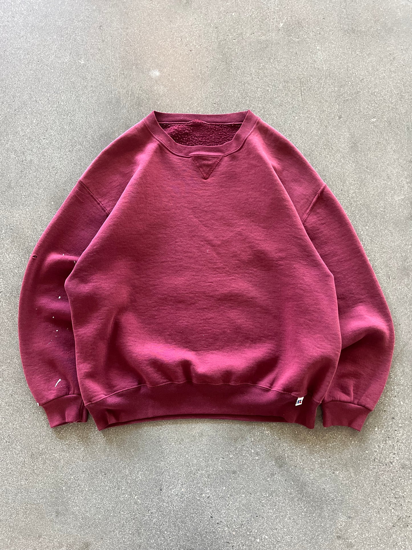 90’S MAROON RUSSELL ATHLETIC CREWNECK - BOXY M/L