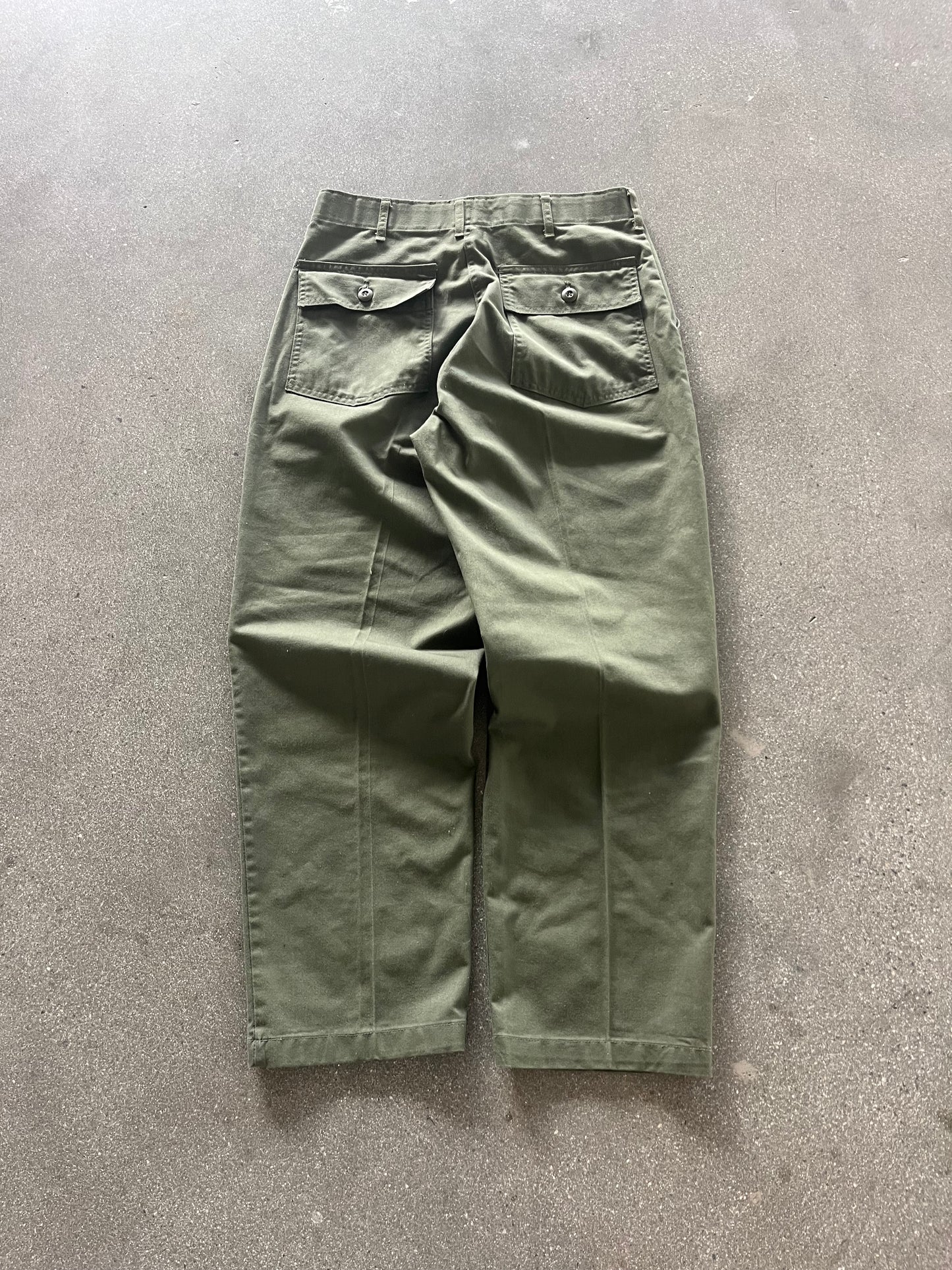 80’S MILITARY OG-107 FATIGUE PANTS - 32