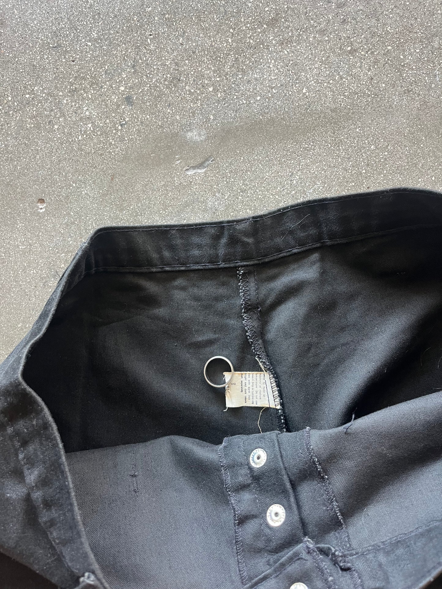 70’S BLACK FRENCH FLARE SAILOR PANTS - 33