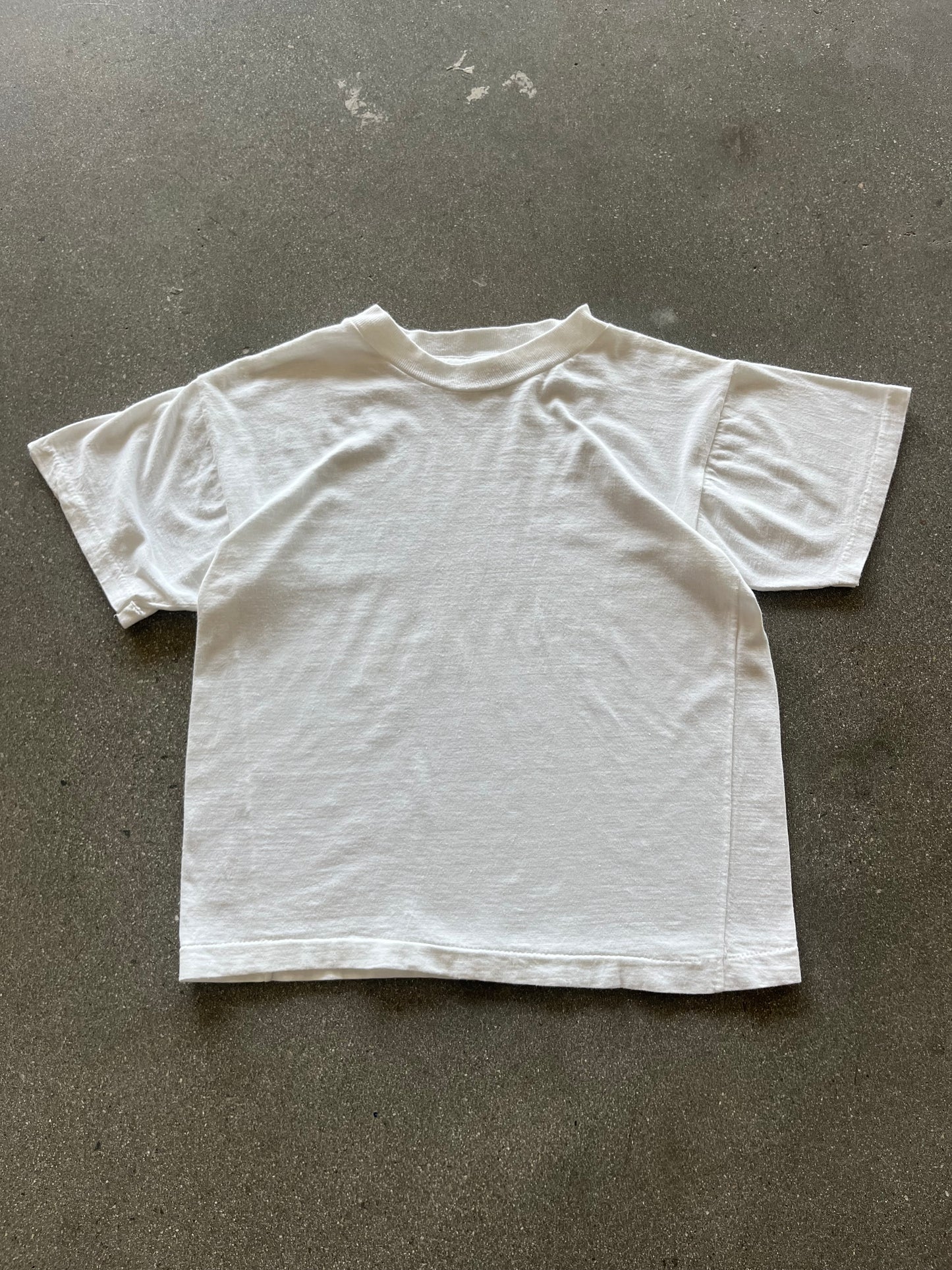 90’S WHITE BLANK BABY TEE - BOXY S