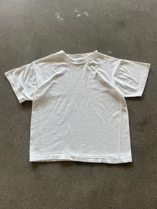 90’S WHITE BLANK BABY TEE - BOXY S