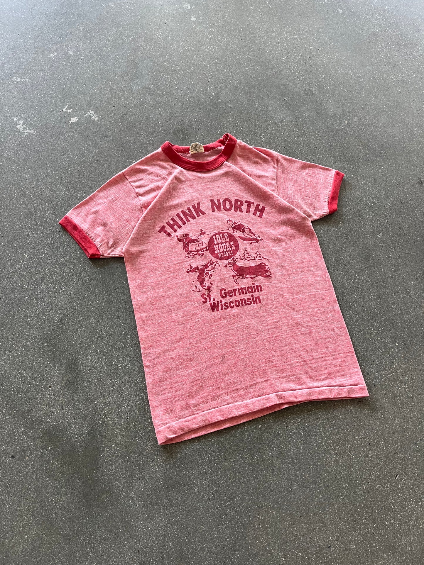 70’S SALMON “THINK NORTH!” RINGER - S/M
