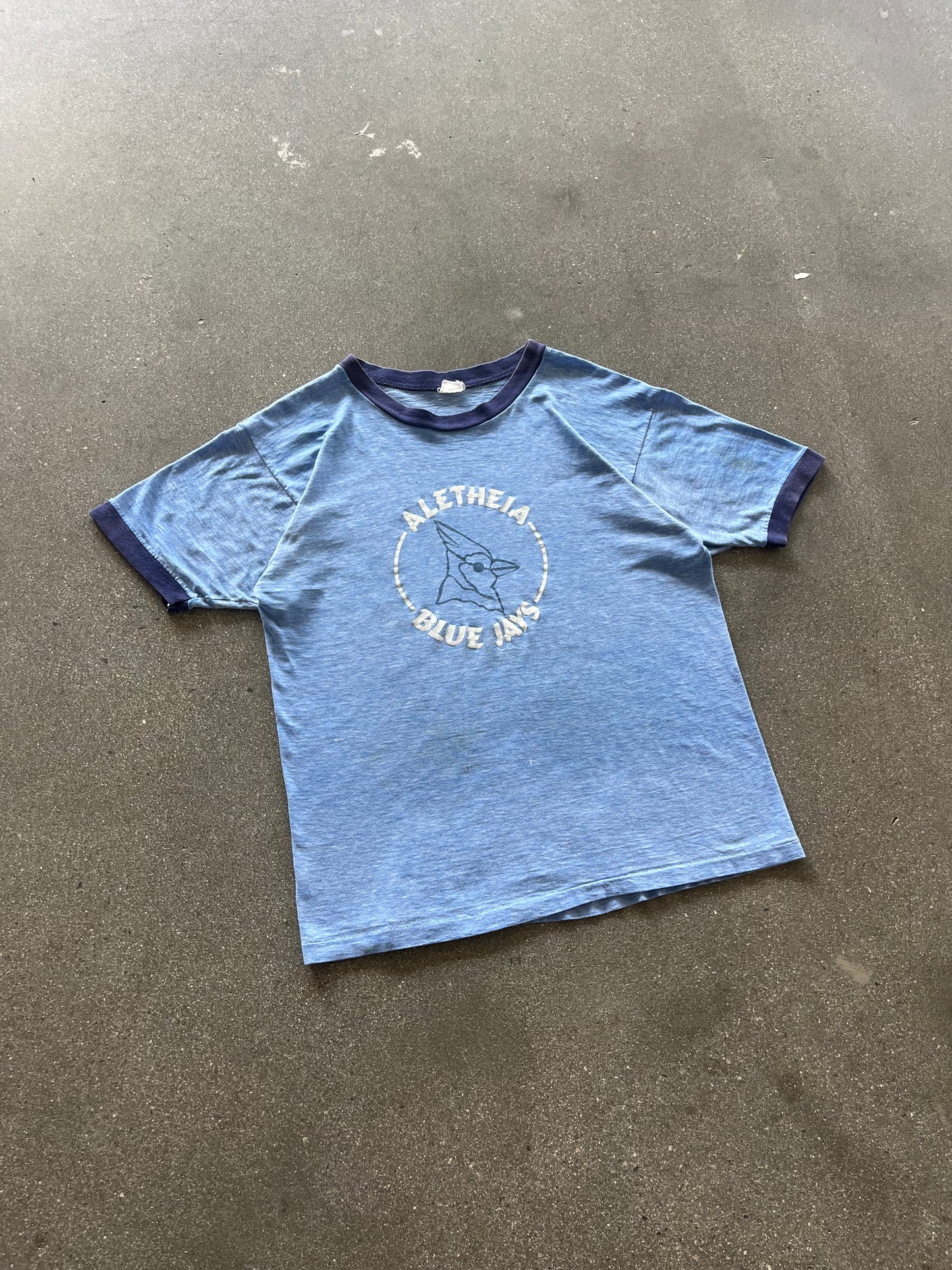 70’S “ALETHEIA BLUE JAYS” RINGER - M
