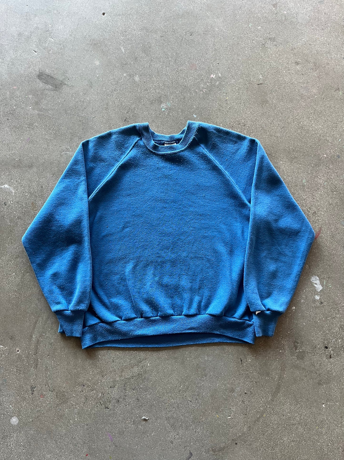 80’S DICKIES BLUE RAGLAN CREWNECK - M