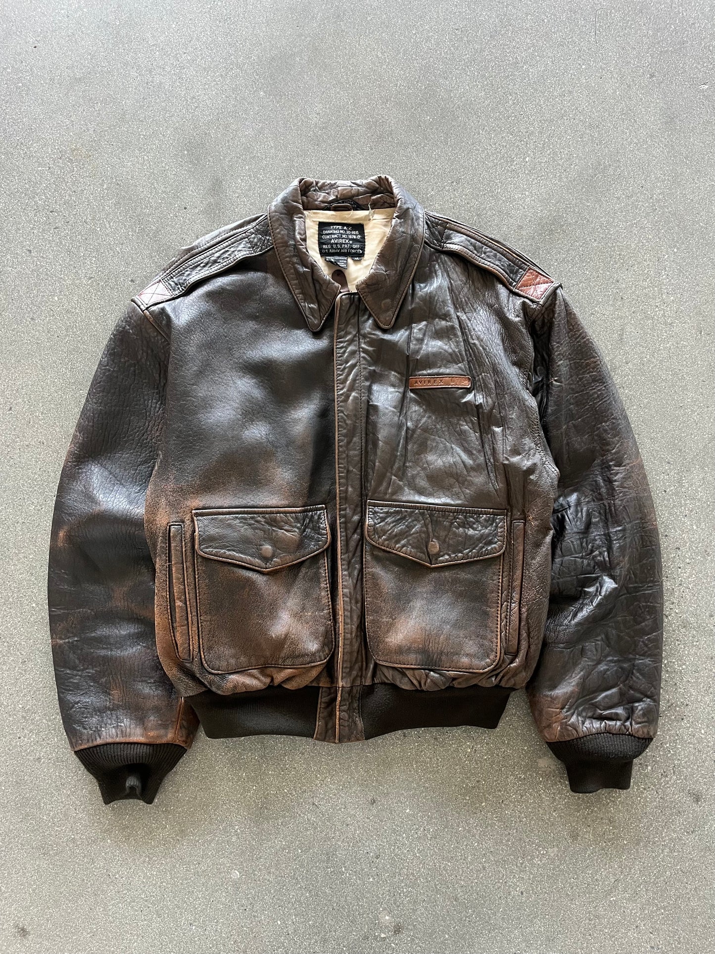 80’S AVIREX TYPE A-2 FLIGHT JACKET - BOXY M