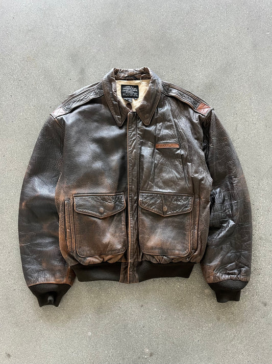 80’S AVIREX TYPE A-2 FLIGHT JACKET - BOXY M