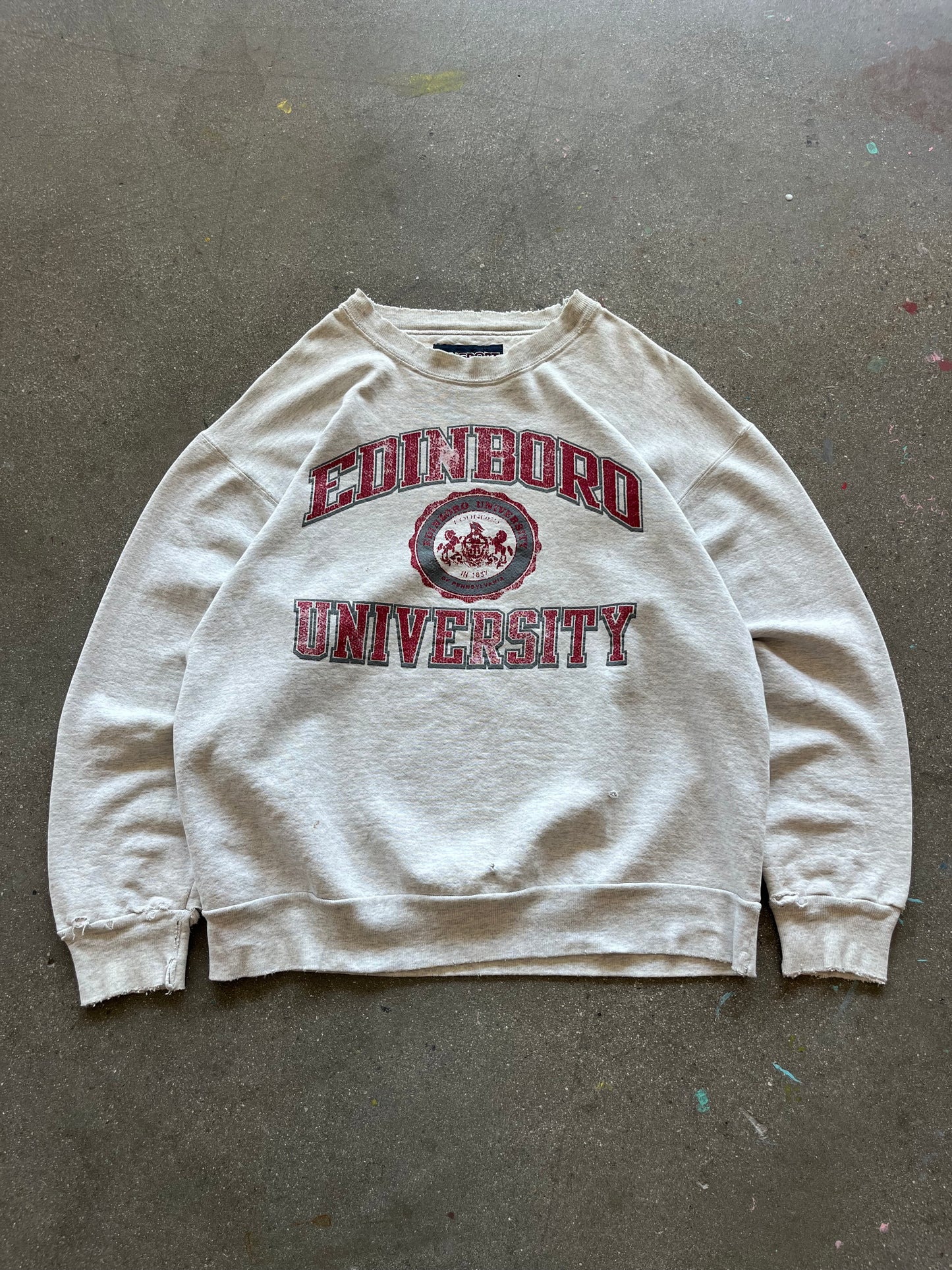 90’S FADED “EDINBURD UNIVERSITY” CREWNECK - BOXY M/L