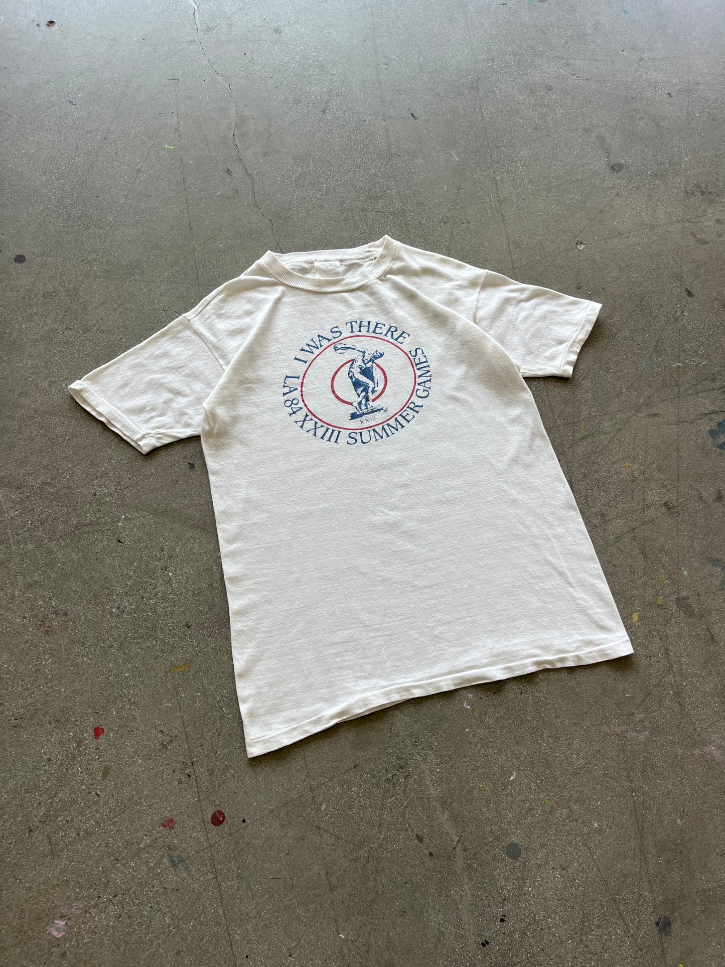 80’S WHITE “SUMMER OLYMPICS” TEE - M