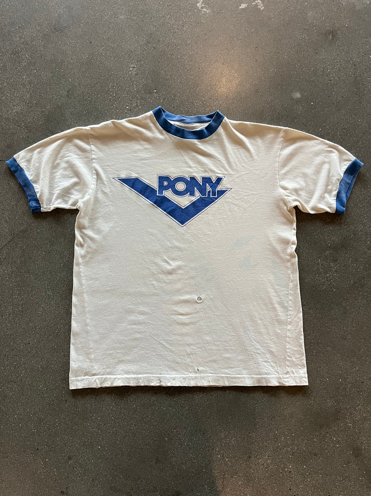 80’S BLUE PONY RINGER - L