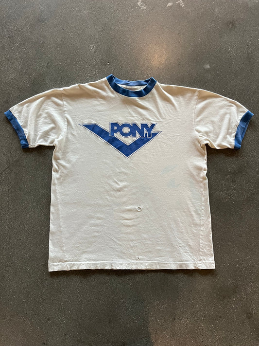 80’S BLUE PONY RINGER - L