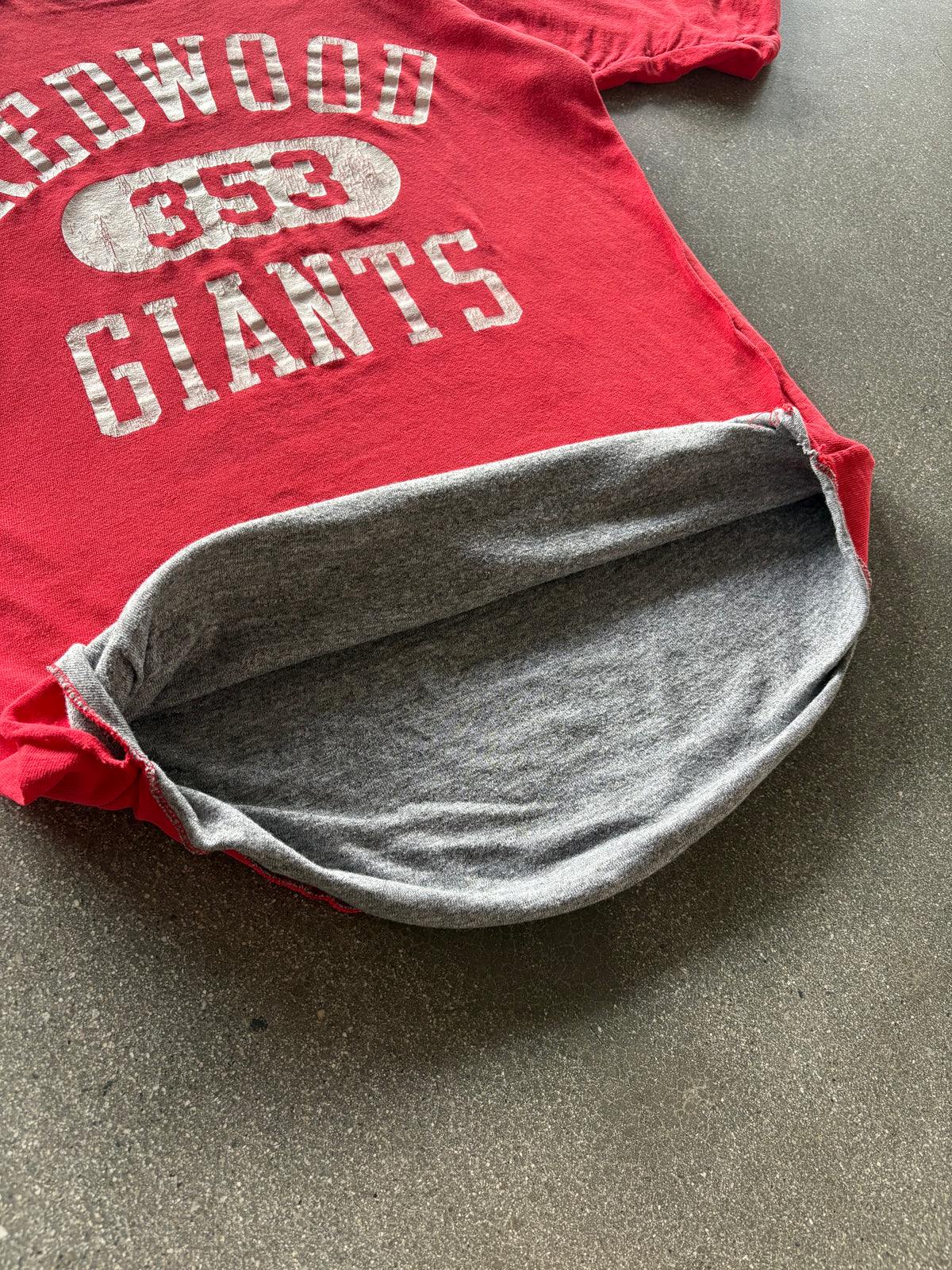 70’S TWO TONED “REDWOOD GIANTS” REVERSABLE TEE - M