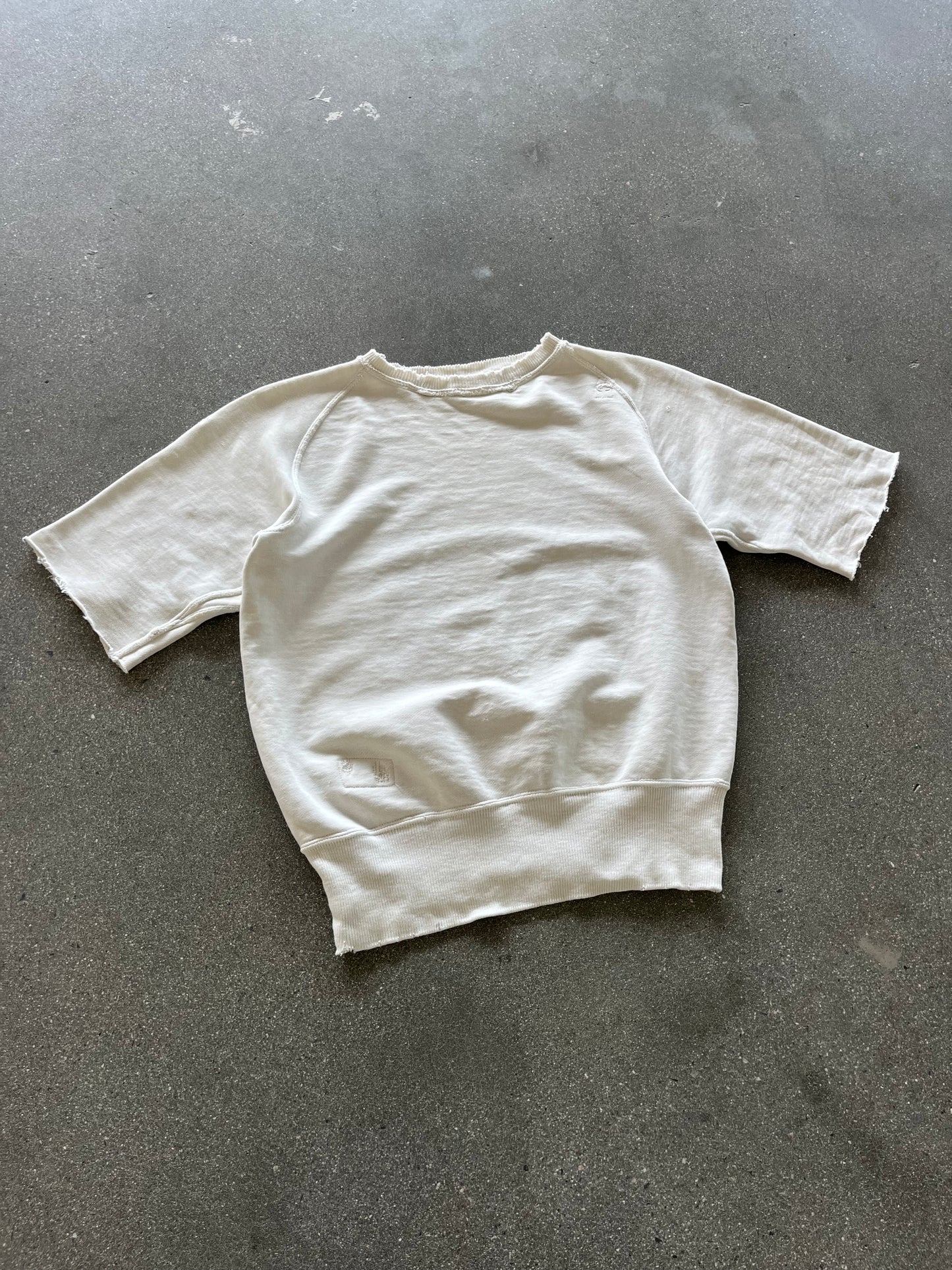 60’S IVORY CUTOFF SWEAT - S