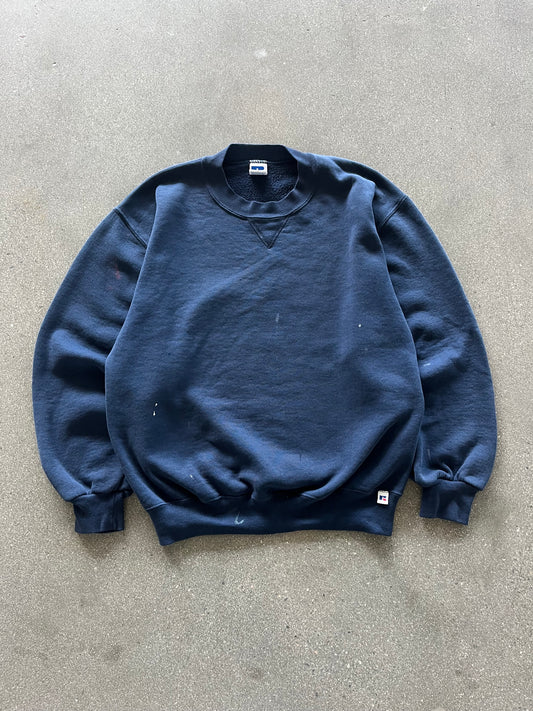 90’S NAVY BLUE RUSSELL ATHLETIC CREWNECK - BOXY M