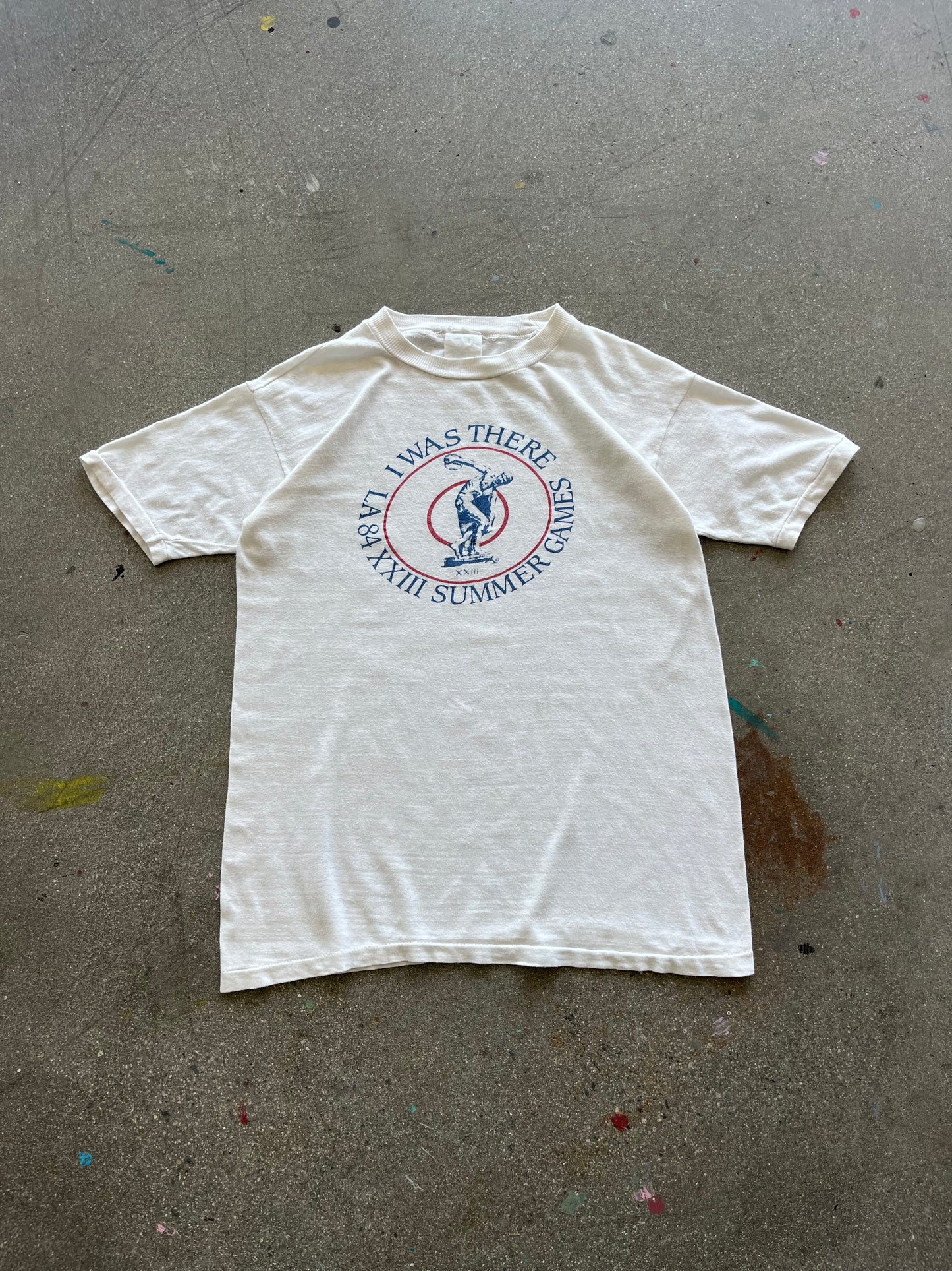 80’S WHITE “SUMMER OLYMPICS” TEE - M