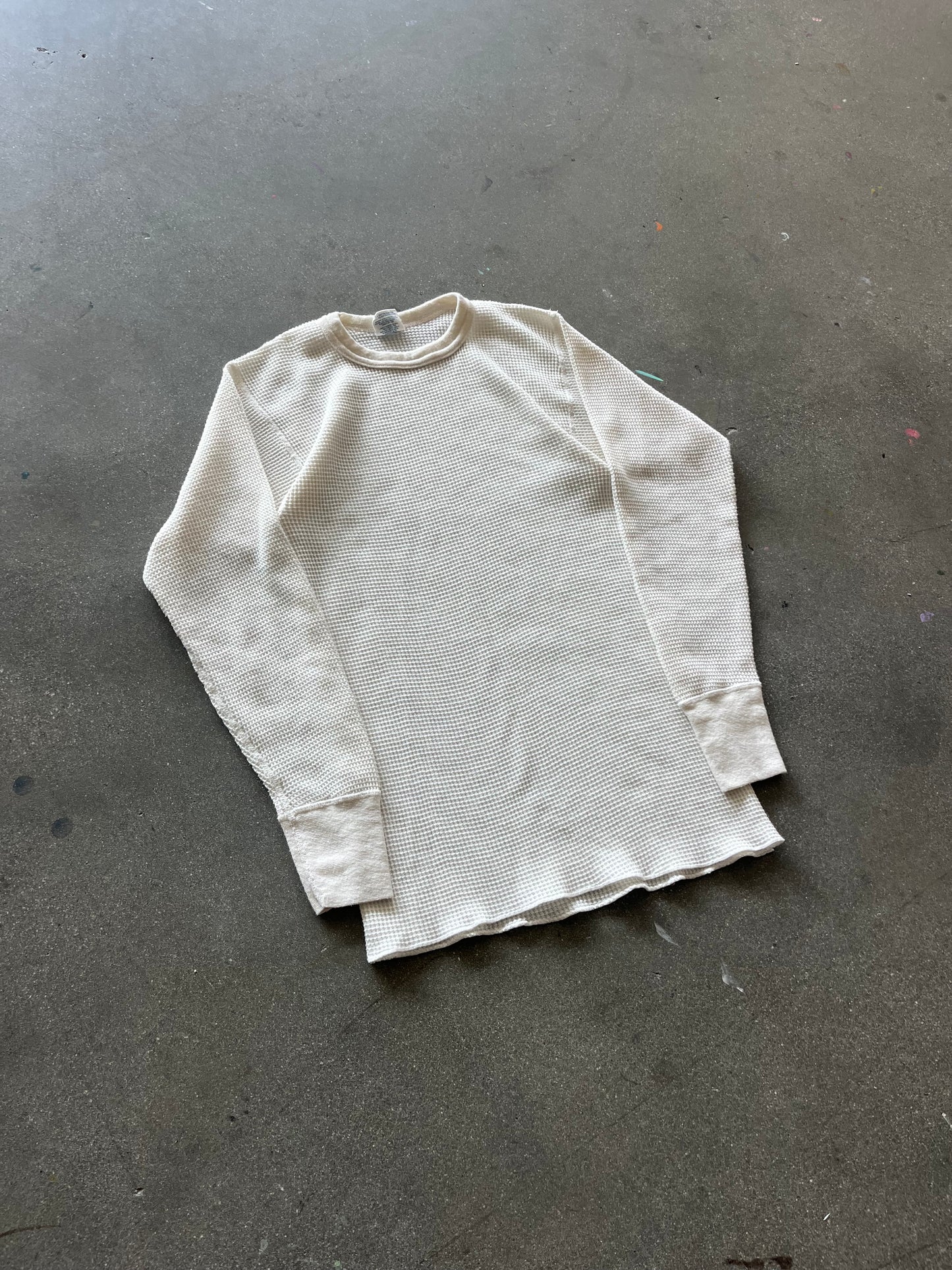 70’S LONG JOHNS CREAM WAFFLE THERMAL - S