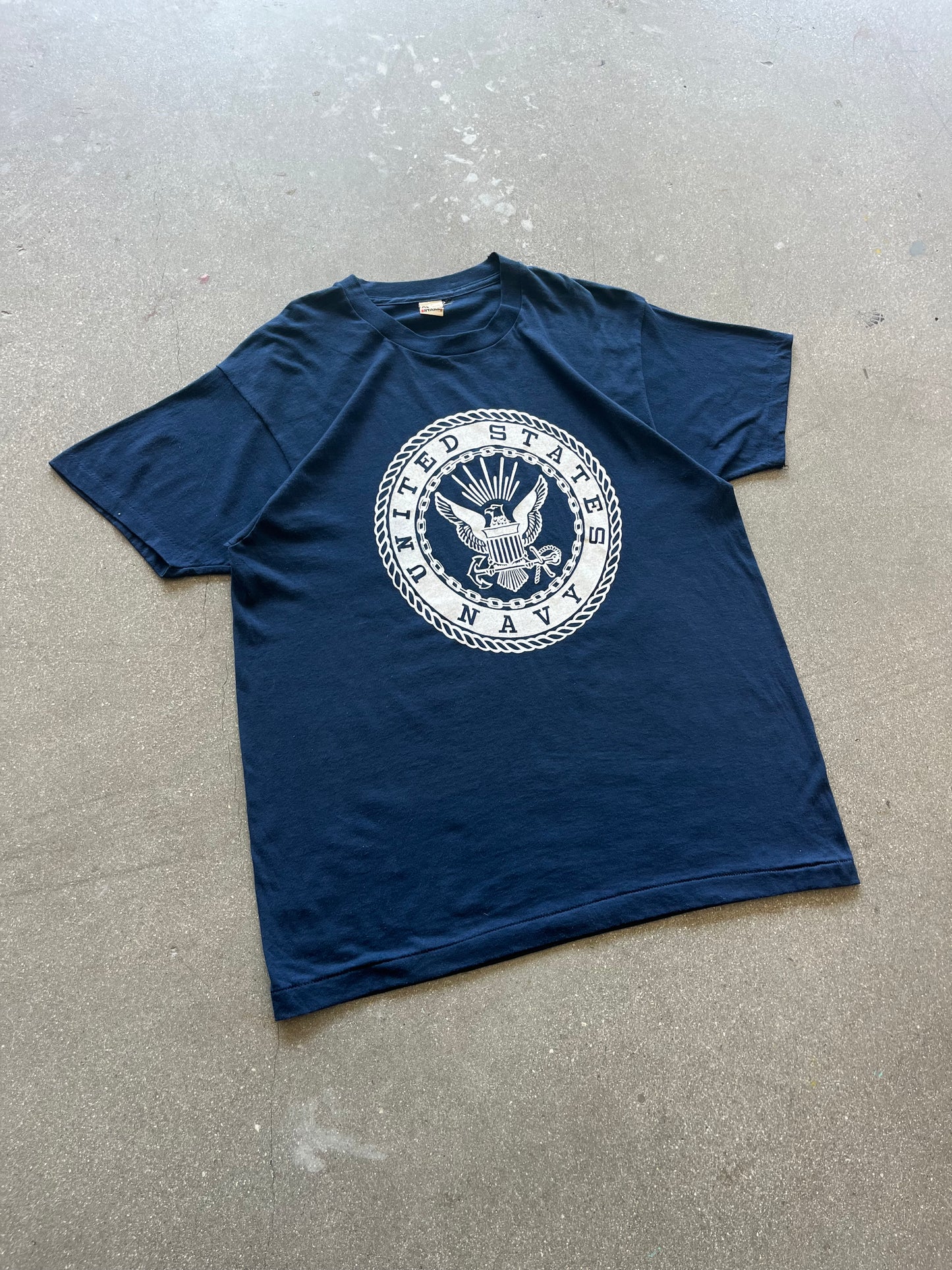 80’S “U.S. NAVY” TEE - L