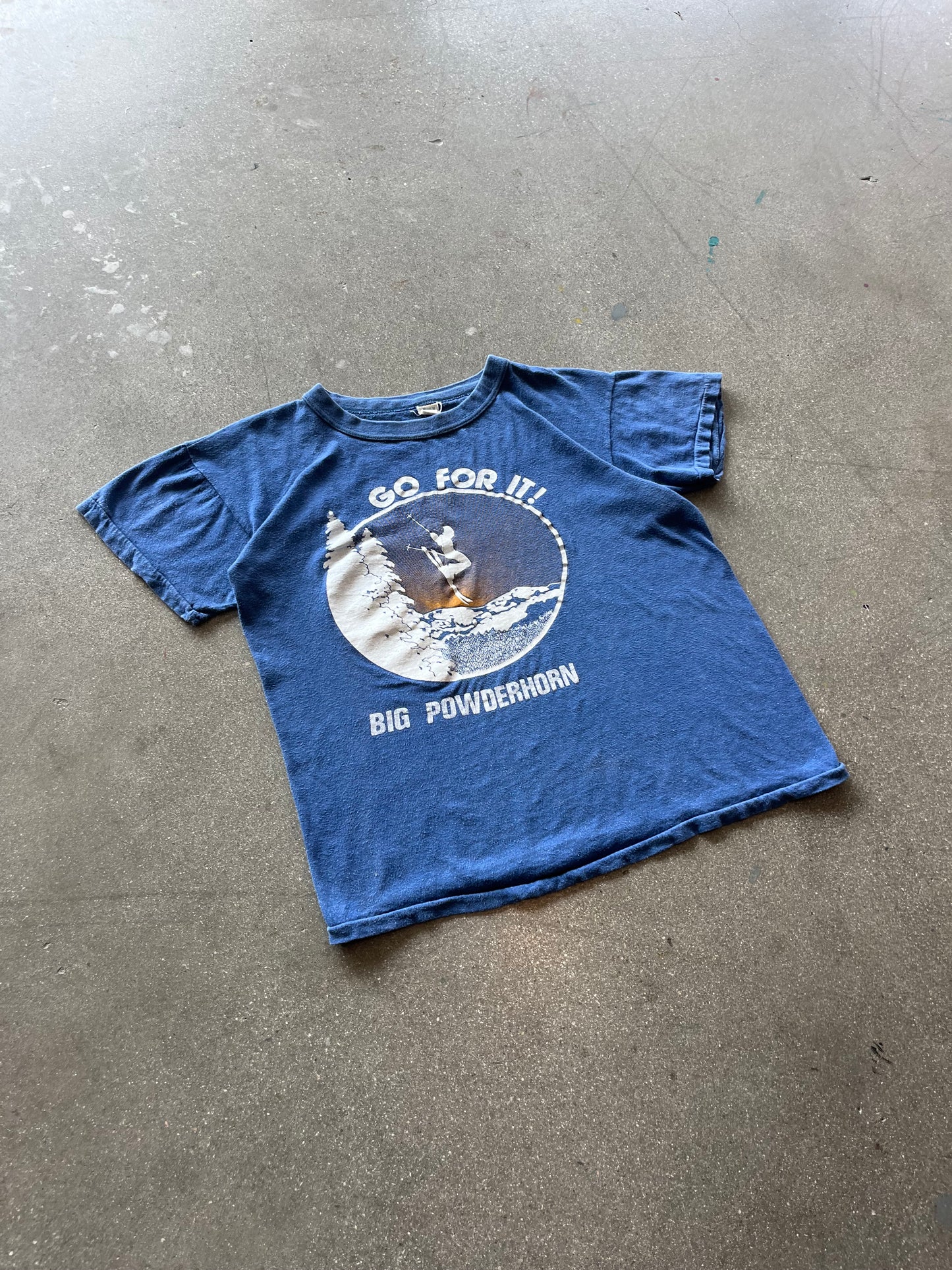 80’S “BIG POWDERHORN” BABY TEE - BOXY S