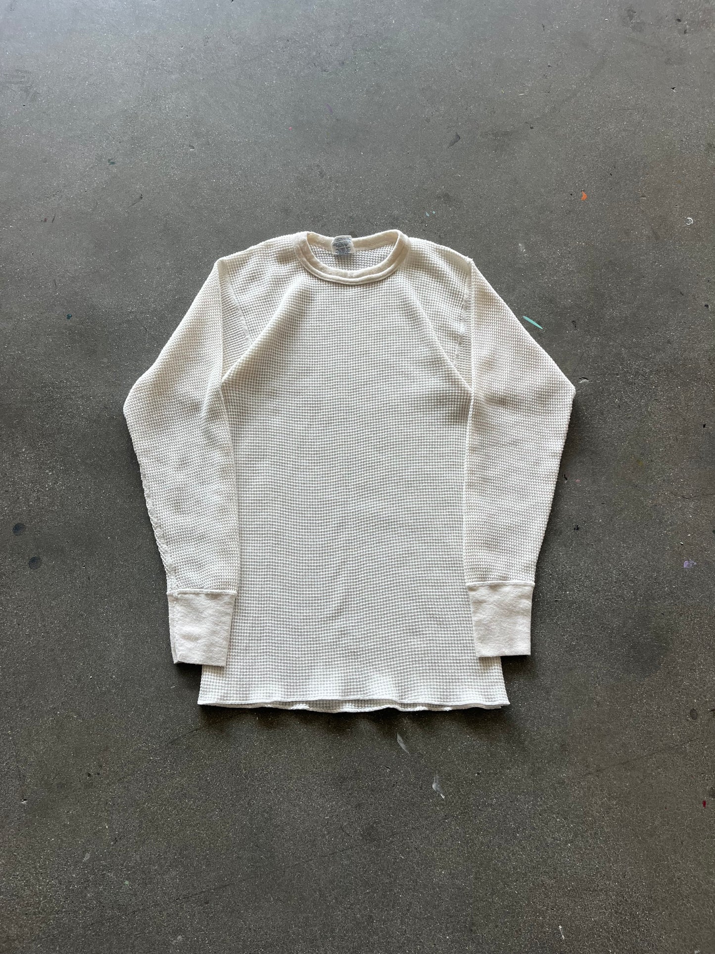 70’S LONG JOHNS CREAM WAFFLE THERMAL - S