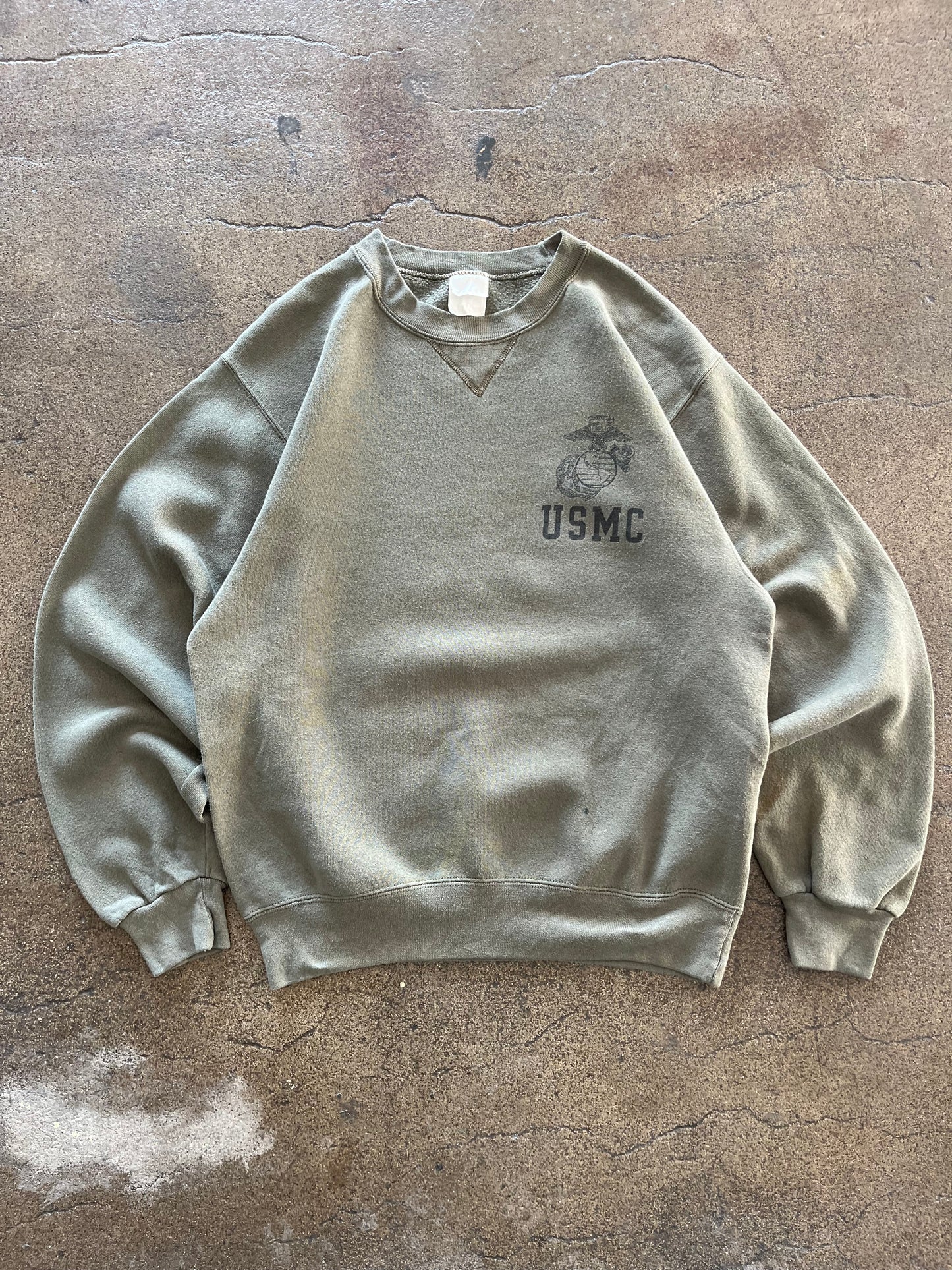 90’S GREEN USMC CREWNECK - BOXY M