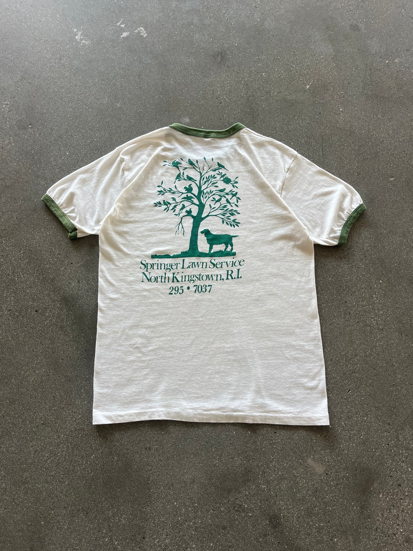 70’S “SPRINGER LAWN SERVICE” RINGER - M