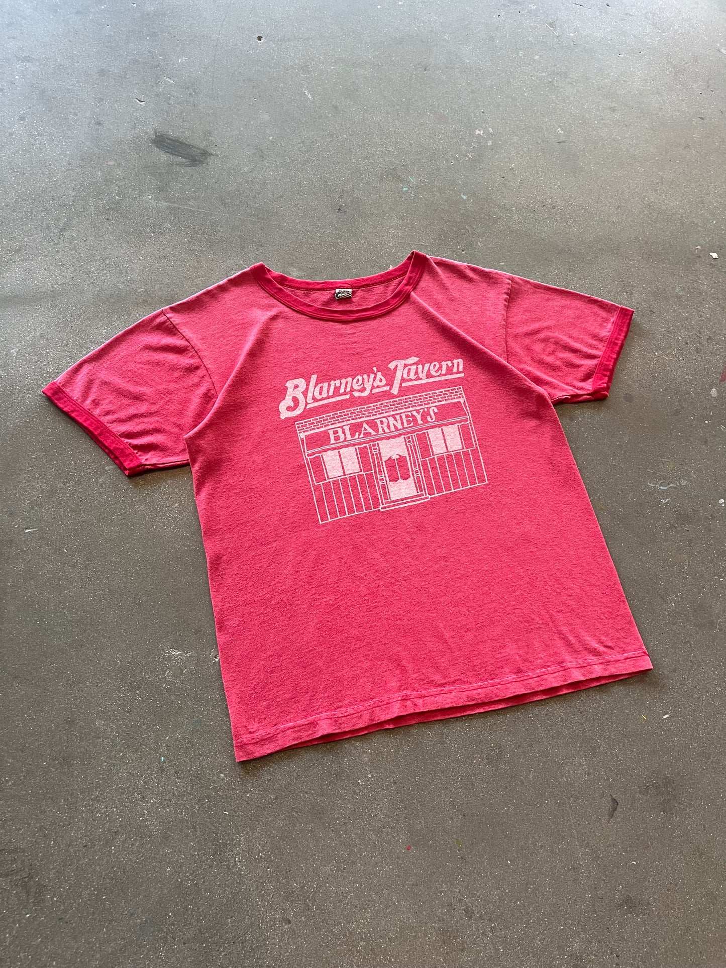 90’S “BLARNEY’S TAVERN” RINGER TEE - BOXY M