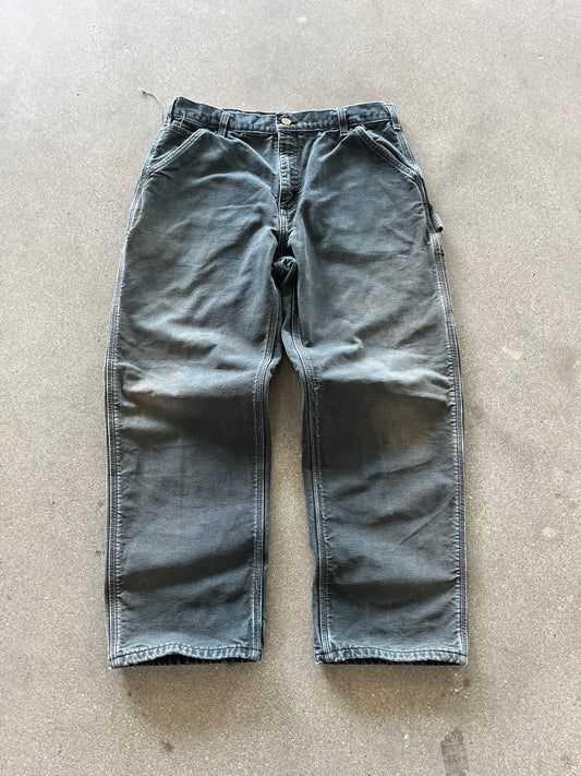 90’S FADED BLACK BLANKET LINED CARHARTT CARPENTERS - 34