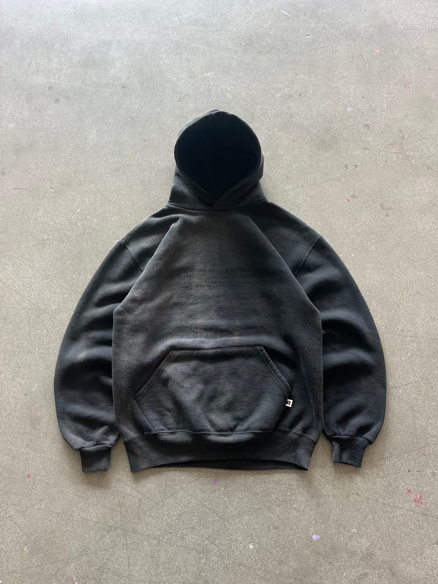 90’S SUNFADED BLACK GHOST PRINT RUSSELL - M/L