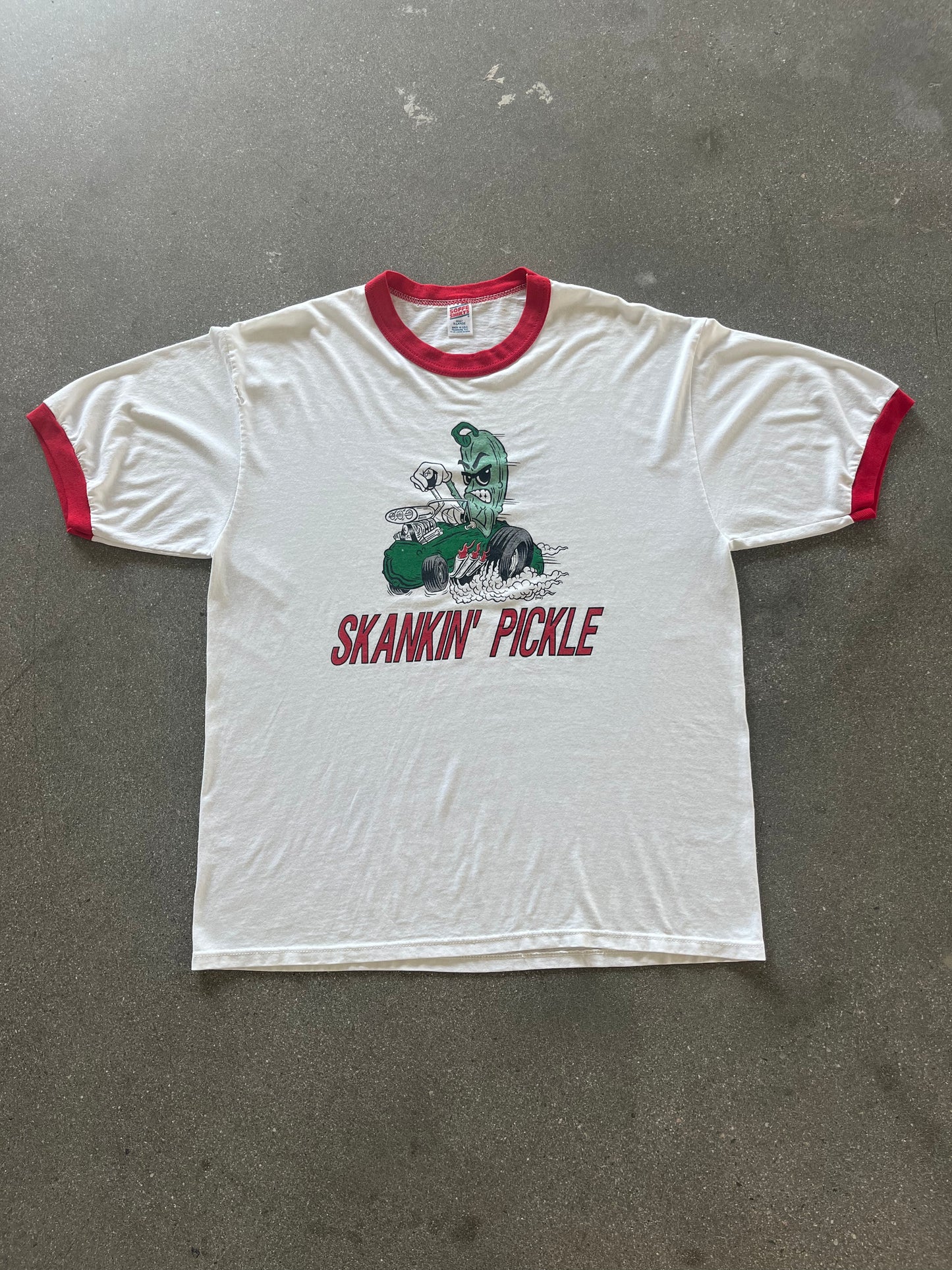 90’S “SKANKIN’ PICKLE” RINGER TEE - L/XL