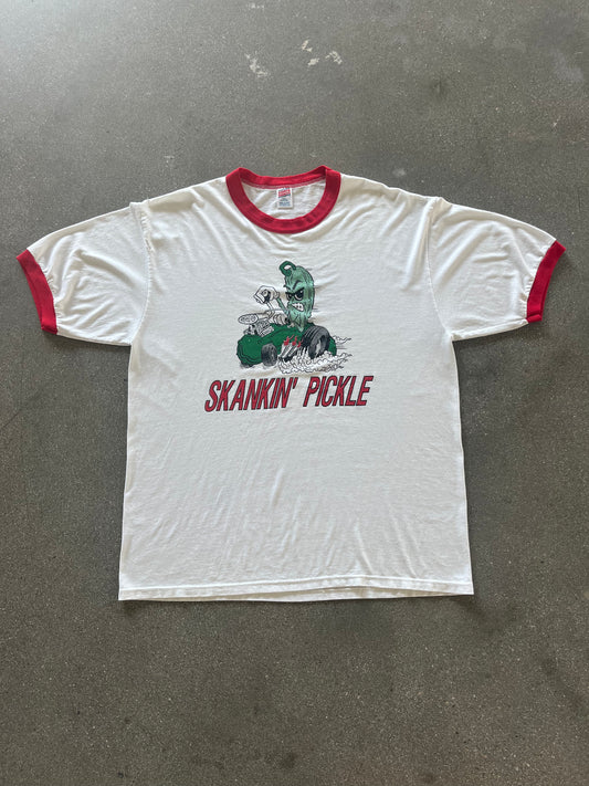 90’S “SKANKIN’ PICKLE” RINGER TEE - L/XL