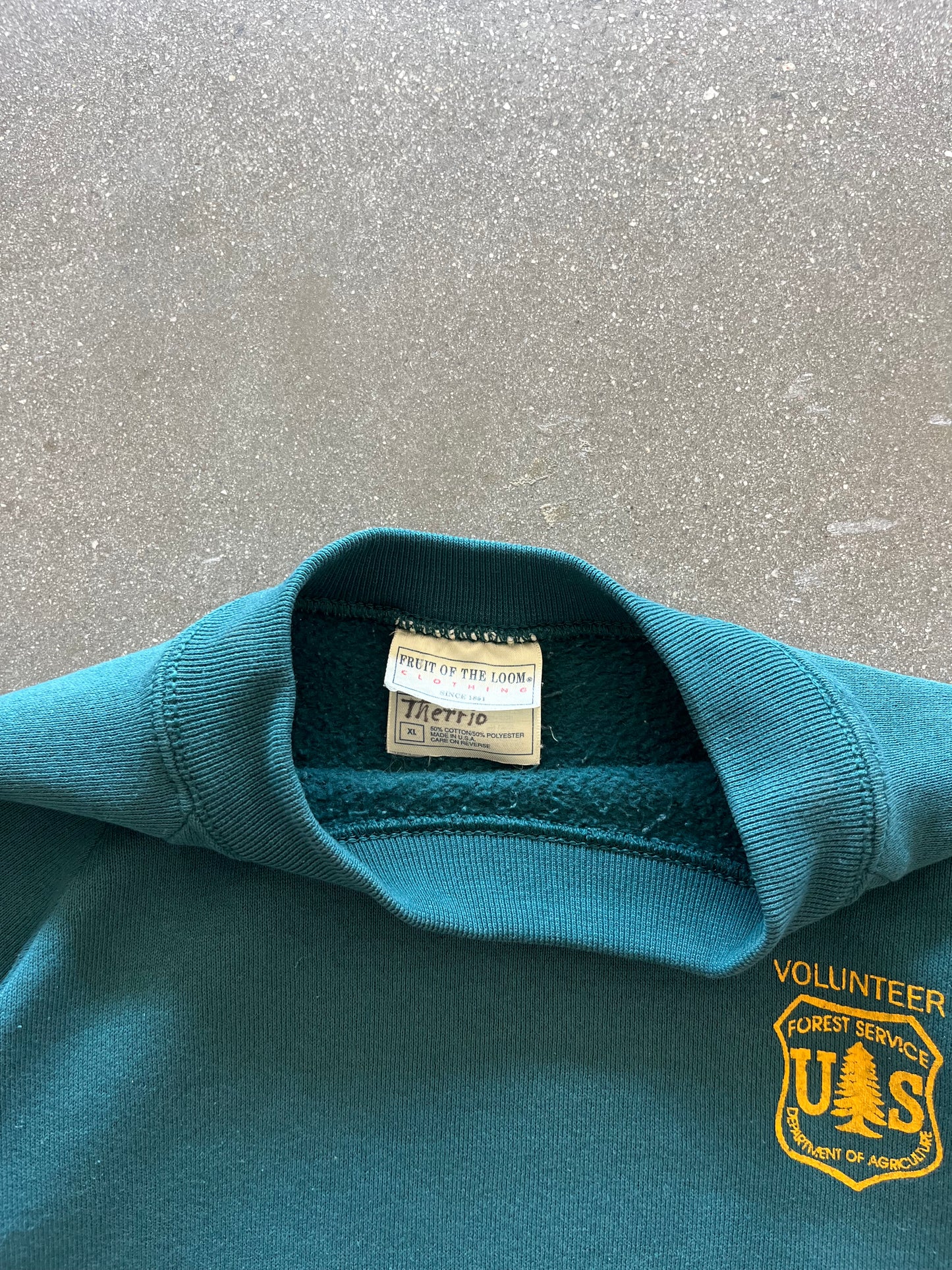 90’S JADE “FOREST SERVICE” RAGLAN CREWNECK - BOXY L/XL