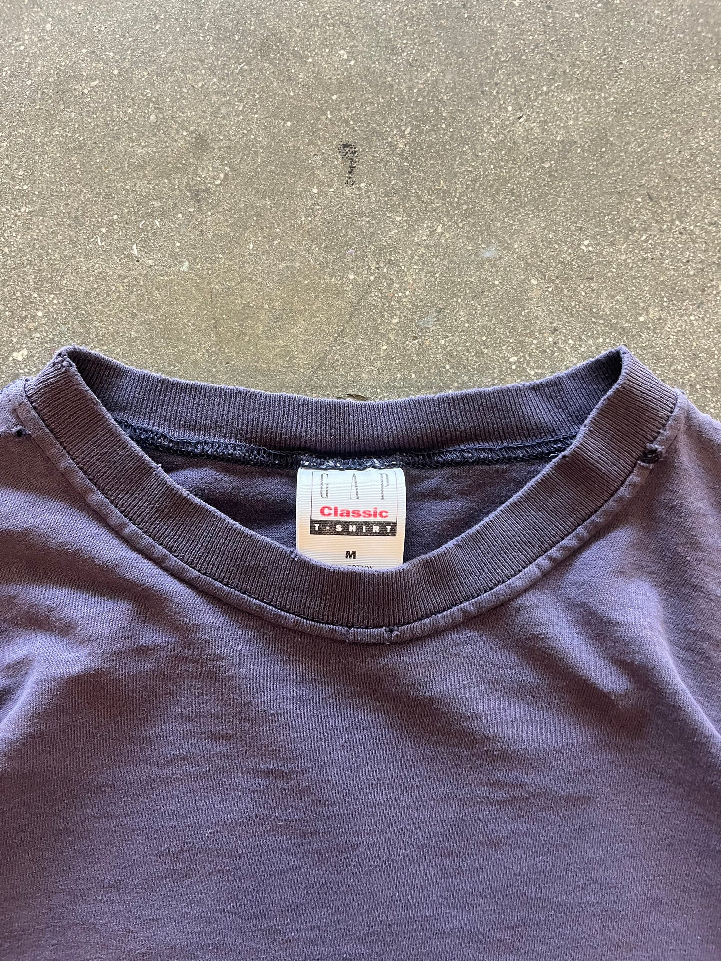 90’S SUNFADED NAVY BLANK TEE - BOXY M
