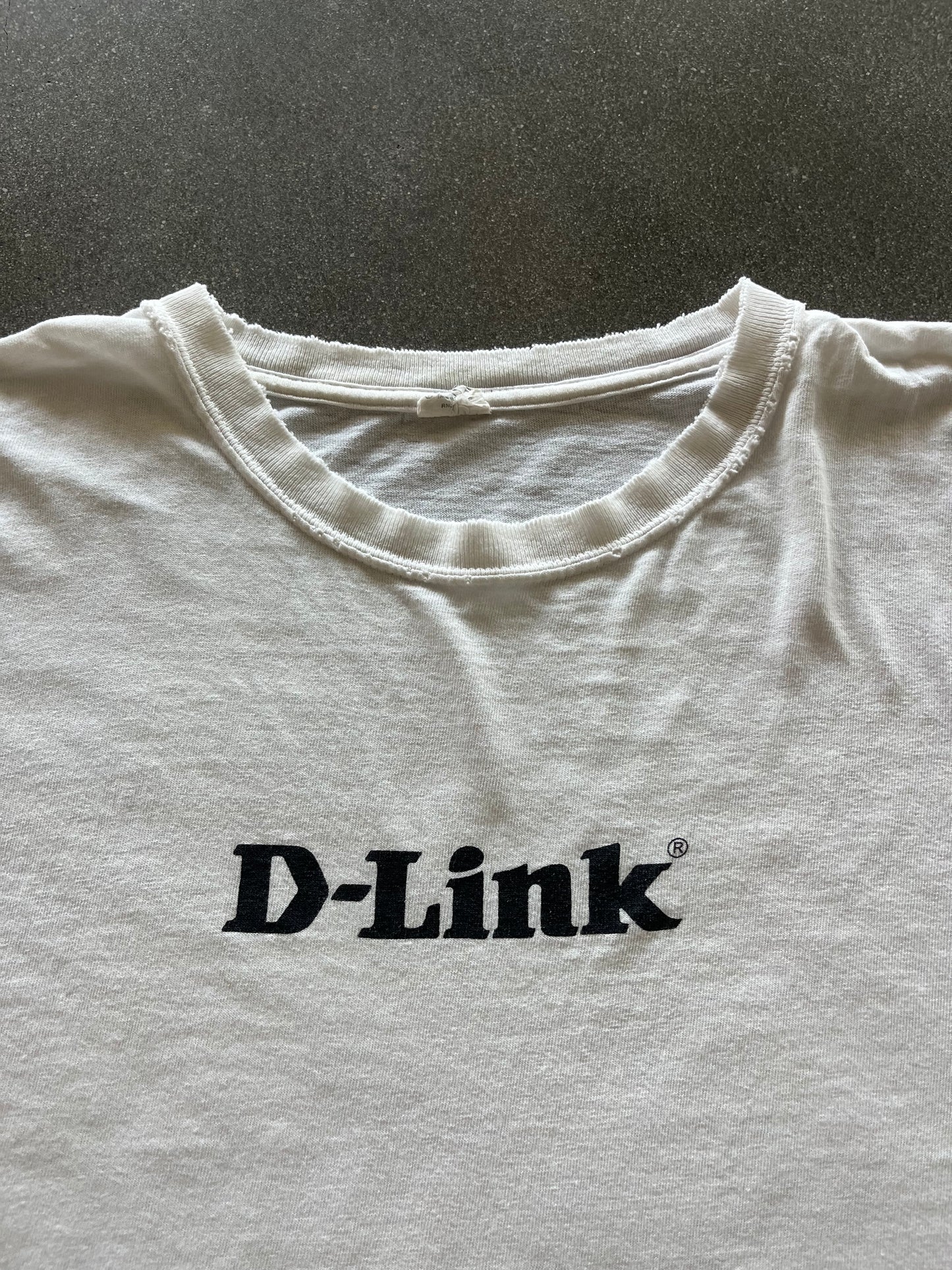 90’S WHITE “D-LINK” TEE - BOXY L