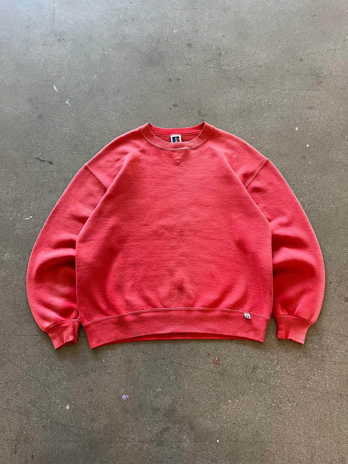 90’S SUNFADED SALMON RUSSELL ATHLETIC CREWNECK - BOXY M