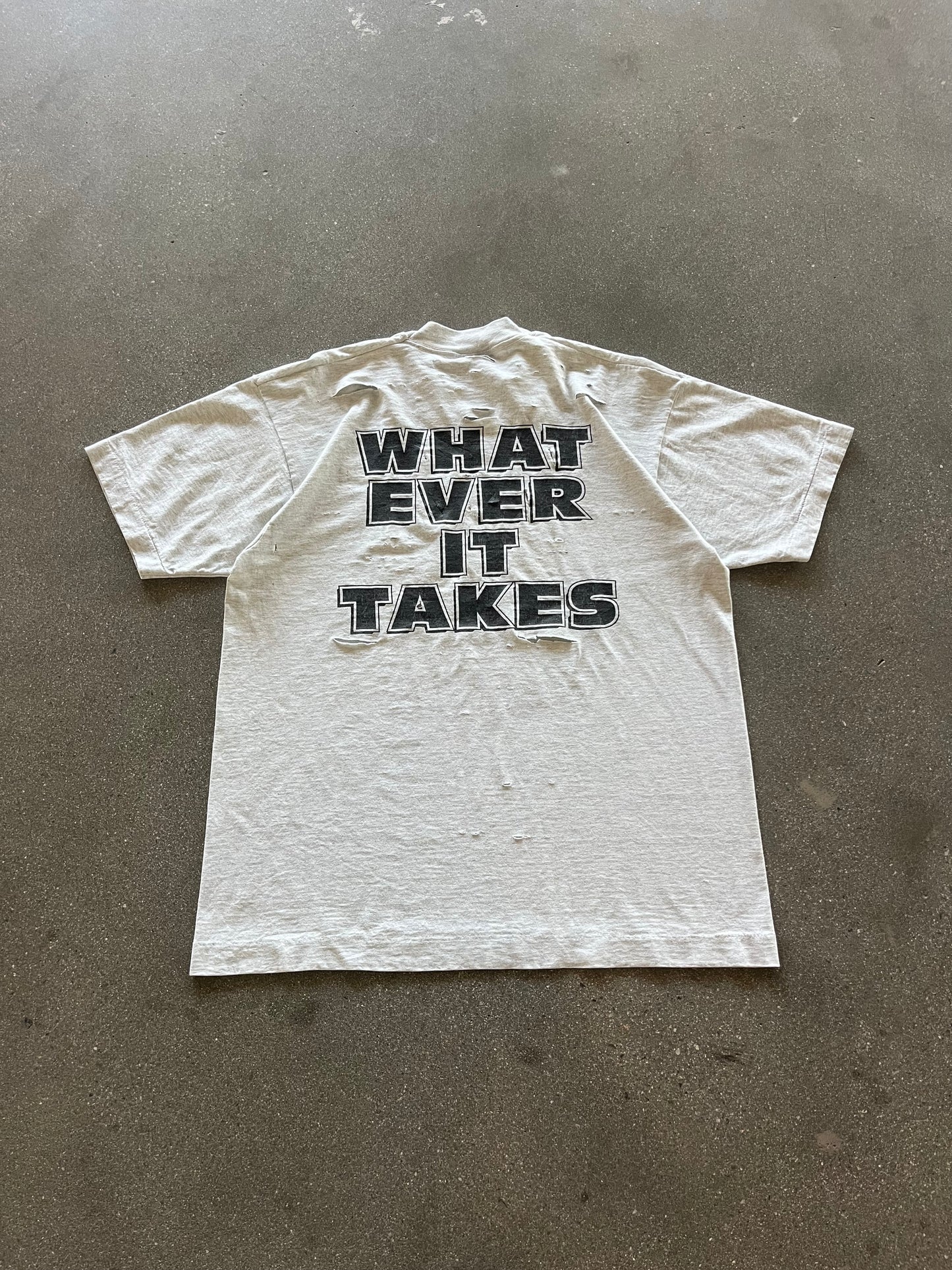 90’S THRASHED “POINT BORO WRESTLING” TEE - L