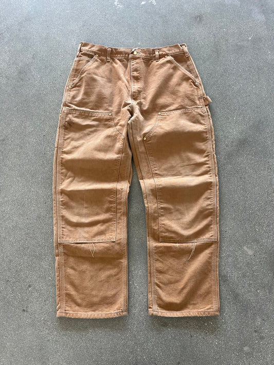 90’S CARAMEL BROWN CARHARTT DOUBLE KNEES - 36