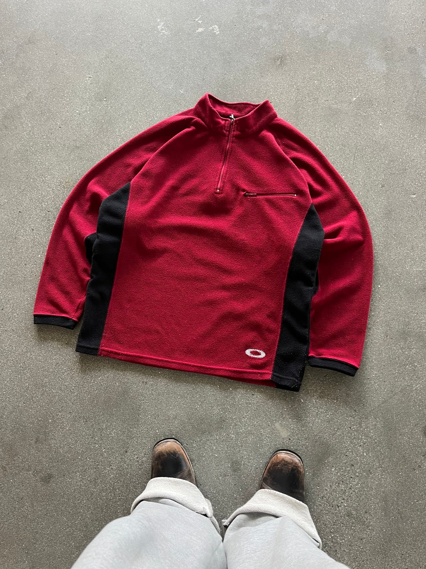 90’S RED OAKLEY SOFTWARE FLEECE - M