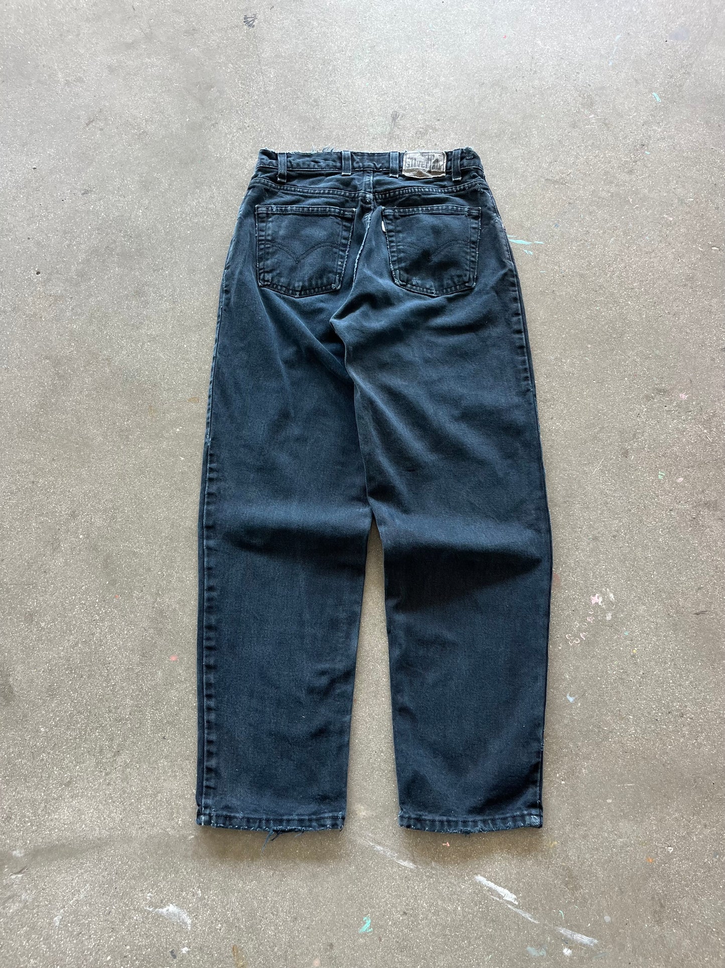 90’S DISTRESSED FADED BLACK “LOOSE” LEVI’S SILVERTABS - 30